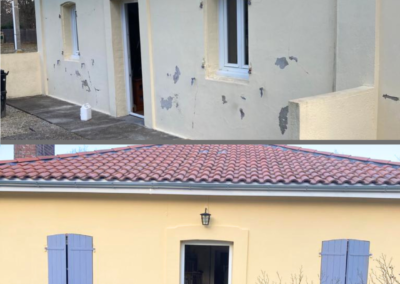 Rénovation de façade. Diverses interventions pour améliorer l’aspect et l’état extérieur d’un bâtiment.